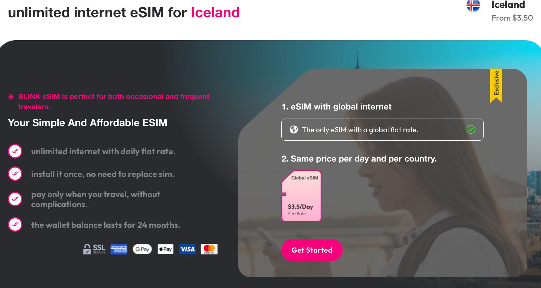 imagen de islandia en español blink esim